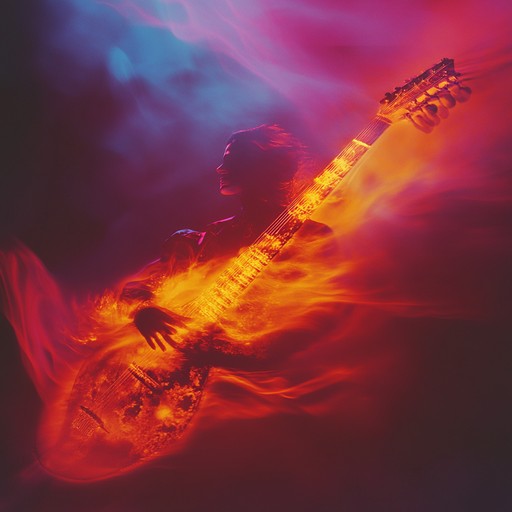 An instrumental groove metal track that blends heavy riffs and groovy rhythms with the enchanting tones of the electric sitar, creating a powerful and exotic musical journey