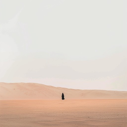 An introspective and haunting track characterized by an ethereal melody played on the oud, blended with subtle ambient textures that evoke the vast, silent expanses of the arabian desert. Gentle reverb and sparse instrumentation enhance the sense of isolation, creating a deep, emotive soundscape that transports listeners to a place of timeless loneliness.