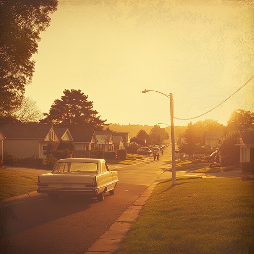 This track takes you on a journey through a nostalgic sunny day in the suburbs of the 80s, using bright synthesizers and rhythmic beats to create a heartwarming and comforting ambiance that feels like home.