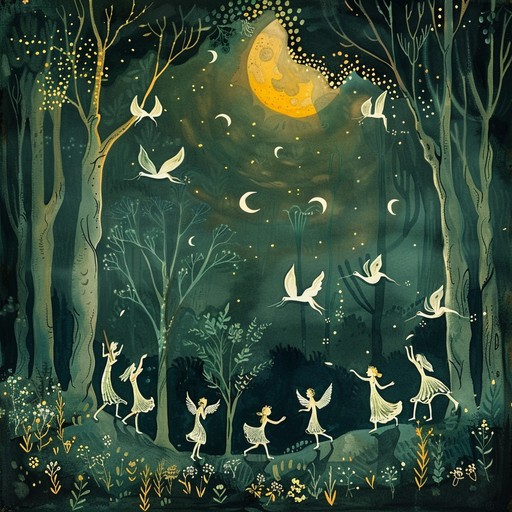 This captivating capriccio takes you on a fantastical journey amidst dancing woodland creatures under the moon's gentle light, blending cheerful medieval folk melodies with a lyrical flute.