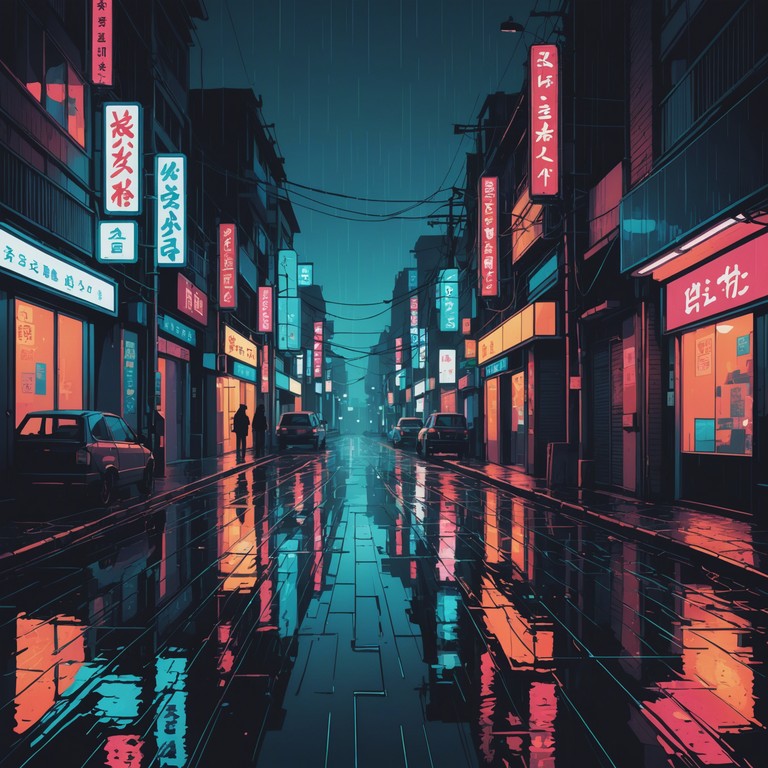 In this unique composition, traditional korean strings ominously intertwine with pulsating k pop beats, creating a soundtrack that feels like a shadowy, neon lit stroll through seoul after midnight. The eerie melody is supported by the tense yet upbeat rhythm, presenting a contrast that captures the dual nature of urban nightlife