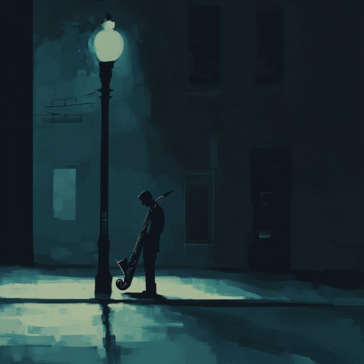 A smooth jazz instrumental featuring a soulful saxophone that paints the picture of wandering alone under the city lights. The music conveys emotions of loneliness and contemplation, with soothing melodies and gentle harmonies.