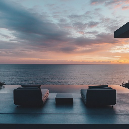 A soothing instrumental track featuring mellow tones and a gentle rhythm, embodying the essence of a leisurely afternoon in a cozy lounge overlooking the ocean.