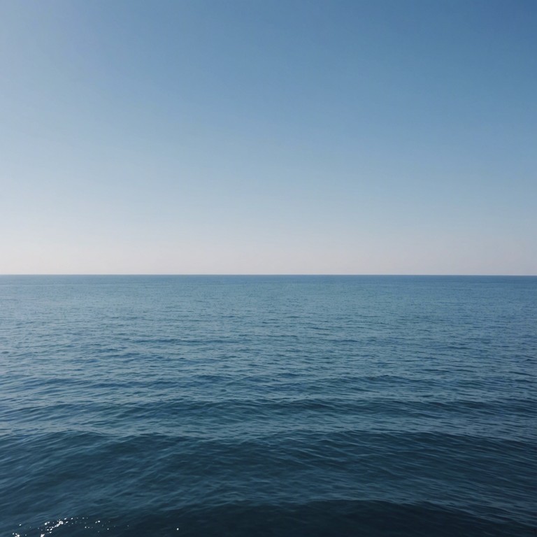 Imagine sitting by a serene, expansive ocean under a clear blue sky, the gentle sound of waves meshing with soft musical undertones creating a peaceful soundscape. This track uses the dulcet tones of a steelpan to blend elements of ambient music with subtle fusion influences, crafting an auditory experience that mimics the tranquil movement of ocean waters.