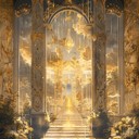 luxurious gilded ballroom waltz