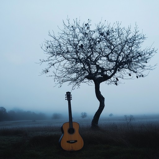 A haunting instrumental piece that evokes the somber beauty of falling leaves and fading light, blending intricate acoustic melodies with ethereal sounds to create an atmosphere of nostalgia and introspection.