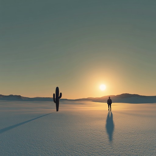 This acoustic track features a quietly intricate guitar melody inspired by the stillness of the desert. Harmonica elements provide a soulful undertone, creating an atmosphere of introspection and tranquil wandering along an endless trail.