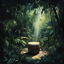 tranquil jungle rhythm with hard acoustic drum beats