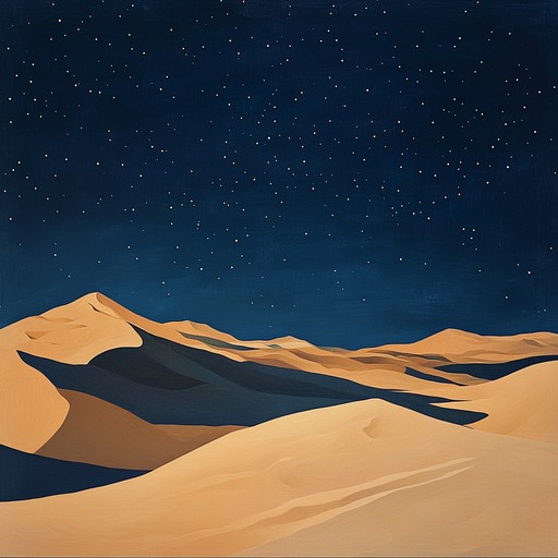 An evocative middle eastern instrumental piece that captures the vastness of the desert night, using traditional instruments to create a soundscape that invokes a profound sense of longing and introspection. The soulful melodies of the oud, accompanied by subtle percussion, paint a picture of starry skies and endless dunes.