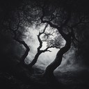 whispering winds, haunting melody, chilling atmosphere, ominous shadows