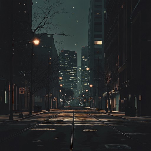 An ambient instrumental piece that builds tension through haunting melodies and atmospheric soundscapes, evoking the eerie silence of empty city streets after midnight.