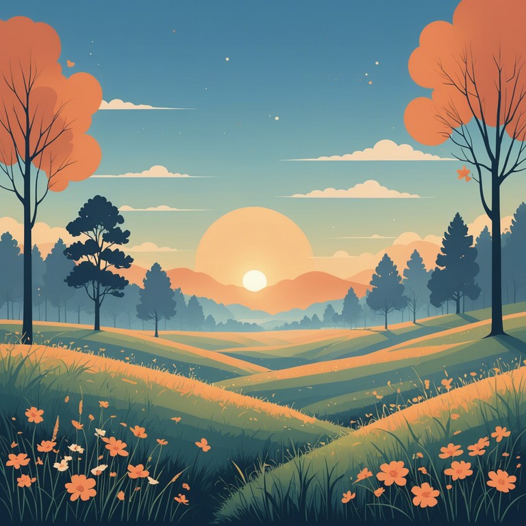 In this heartfelt piece, the gentle strumming of an acoustic guitar captures the essence of a serene meadow at sunrise. The melody ebbs and flows like a soft breeze, evoking feelings of peace and a deep connection to nature.