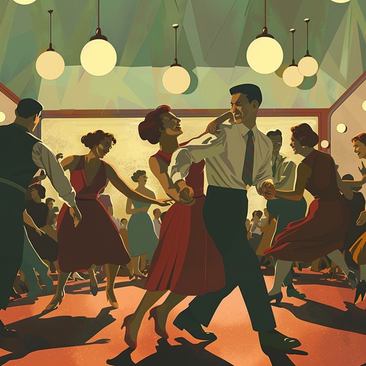 A lively, foot tapping piece blending old school swing rhythms with modern energetic flair. The tempo is up, getting listeners to feel the nostalgic joy of swinging dances. Perfect for an upbeat background scene or joyous celebration.