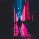 a chilling synthwave track evoking eerie futuristic urban landscapes