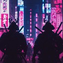 samurais meet synths in futuristic tokyo