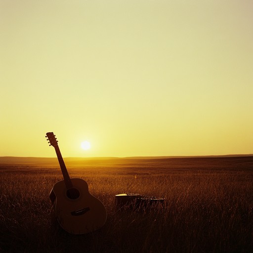 An instrumental track capturing the calmness of open plains at dusk, featuring harmonica and guitar, perfect for peaceful, reflective moments.