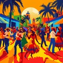 energetic latin beats with festive, vibrant rhythms, infectious groove.