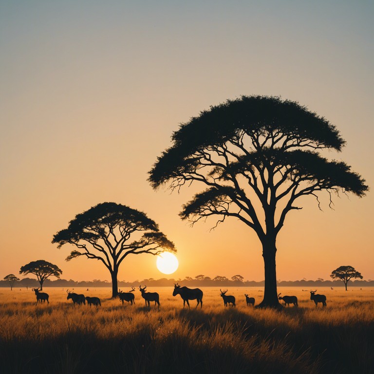 Imagine the gentle rays of the sun rising over the vast african savannah, spreading warmth and life. This song captures the essence of a peaceful morning with a soft and inviting tune set to the rhythm of african drums and nature's own symphony