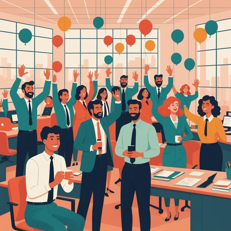 A vibrant and motivating corporate anthem that underscores the joy and unity of successful team collaborations and corporate milestones. Ideal for motivational speeches, successful corporate milestones, and background music in celebratory corporate videos.