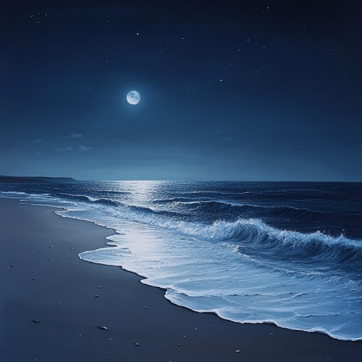 Feel the gentle embrace of a moonlit ocean as delicate piano melodies ebb and flow, evoking a serene and soothing night under the stars. Imagine a quiet night by the shore with the gentle waves lapping against the rocks, the moon casting its gentle light over the sea, and the stars flickering softly in the sky. This instrumental ballad captures the tranquility and beauty of such a moment, offering a peaceful escape from the chaos of everyday life.