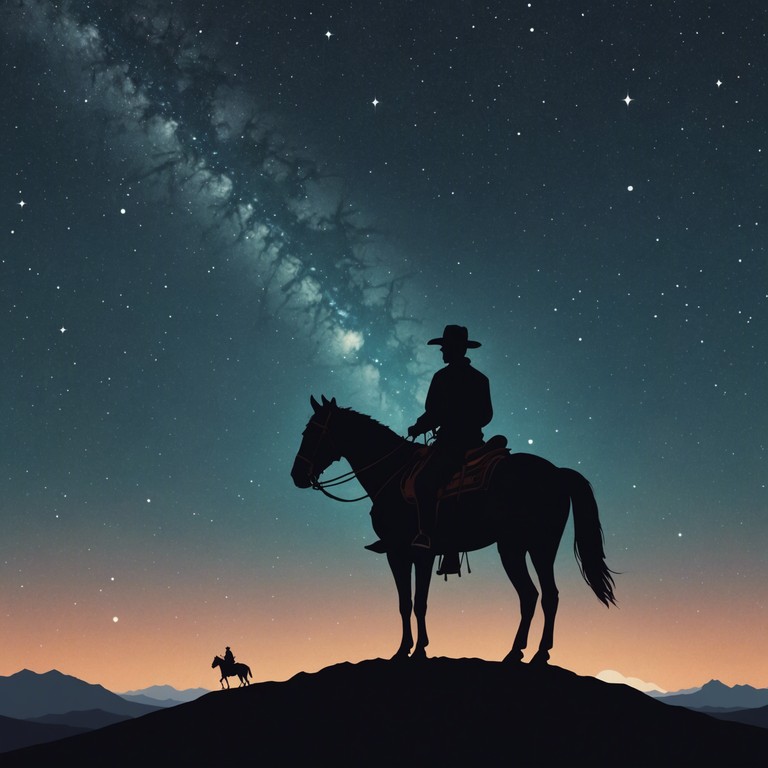 This track combines the feeling of wide open spaces and clear night skies with an uplifting, euphoric melody played on a banjo, combined with soft percussive elements that add a rhythmic cowboy vibe. Experience a sense of adventure and positivity as the music takes you on a journey across a starlit desert.