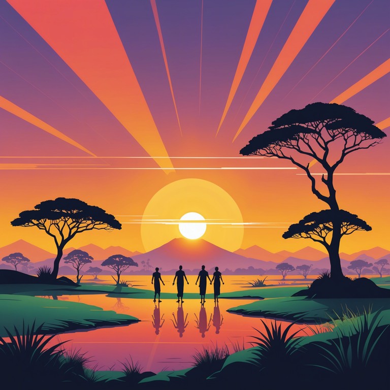 This track fuses traditional african rhythms with modern afrobeat influences, creating an energetic and joyful soundscape that celebrates the spirit of a new day. The music features a rich tapestry of percussion and melodic progressions that evoke the warmth and vitality of the sunrise.