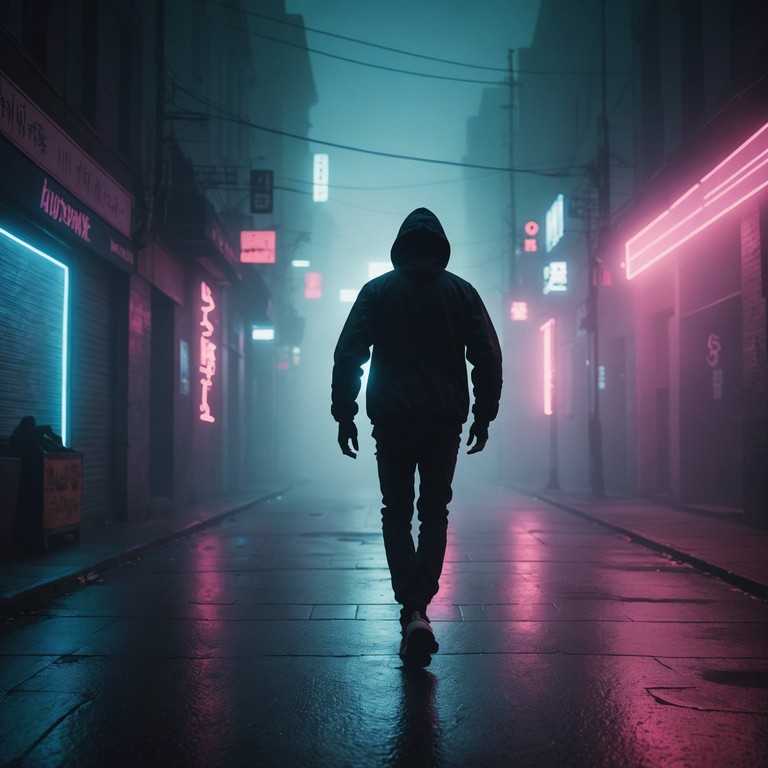 A soundtrack perfect for visualizing a high speed chase through a dystopian city; the music ebbs and flows with driving electronic rhythms and suspenseful pauses, capturing the intensity of a cinematic escapade.