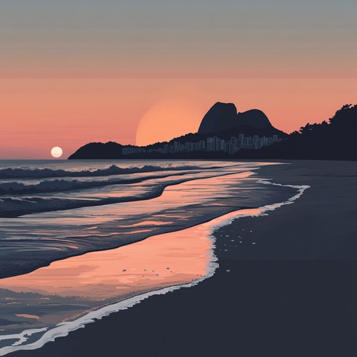 Experience the tranquility of a calm evening in rio de janeiro with this instrumental bossa nova piece. Gentle guitar rhythms blend with soft percussion to create a soothing atmosphere reminiscent of peaceful seaside nights.