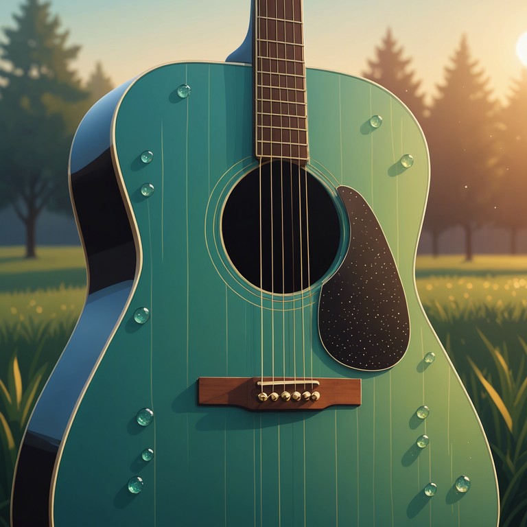 Imagine a gentle melody that encapsulates the calm and hopeful feelings of a new day's beginning, with a focus on the simplicity and purity of acoustic guitar notes.