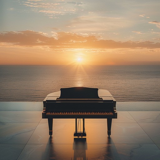 A tender piano composition that glides through soothing yet poignant chord progressions, effortlessly capturing the tranquility of a summer sunset by the coast. The melody, imbued with rich harmonies and delicate dynamics, paints an introspective portrait of calm reflection and subtle emotional revelations.