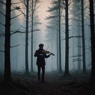 eerie strings evoke a mysterious ambiance