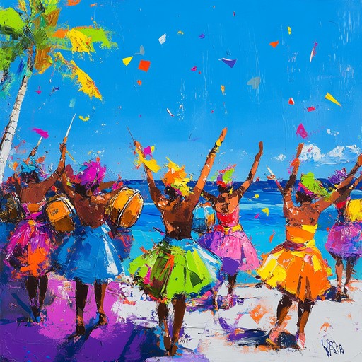 A vibrant and joyful instrumental piece that embodies the spirit of a caribbean fiesta, featuring lively steel drum melodies and infectious rhythms that inspire listeners to dance and celebrate under the tropical sun.