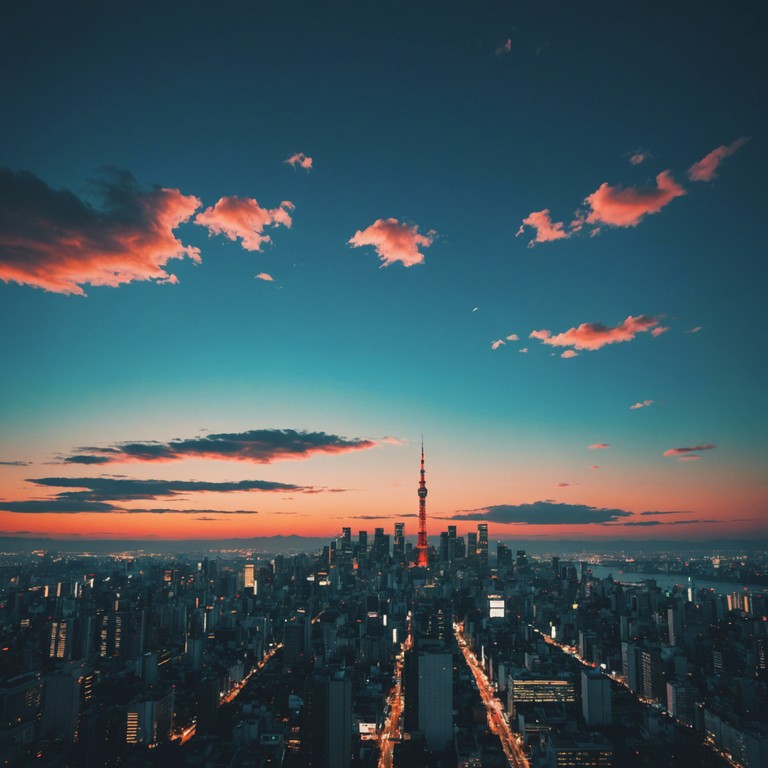 This track features an uplifting and magical composition that embodies the spirit of youth and adventure, ideal for evoking feelings of soaring above the urban sprawl of tokyo at dusk. Lush synthesizers create a tapestry of sound that mixes traditional j pop structures with anime inspired storytelling, making it perfect for intros or thematic highlights in animation.