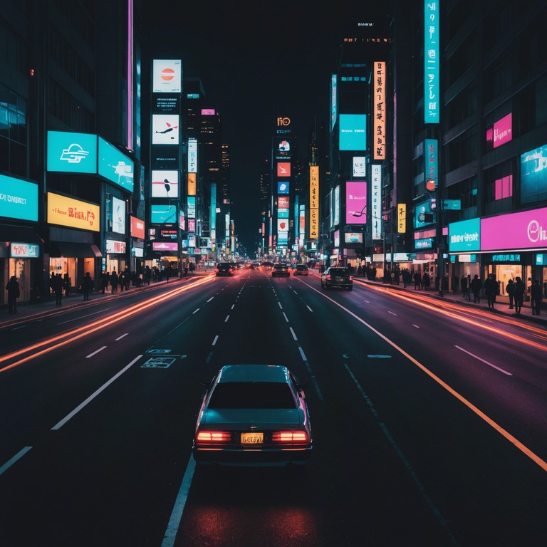 This track captures the essence of a high speed chase through a neon lit city, with pulsating drum and bass rhythms supporting soaring synthetic melodies that paint a picture of the urban landscape at night. The fast paced beats and sweeping synths work together to evoke a sense of urgency and excitement.