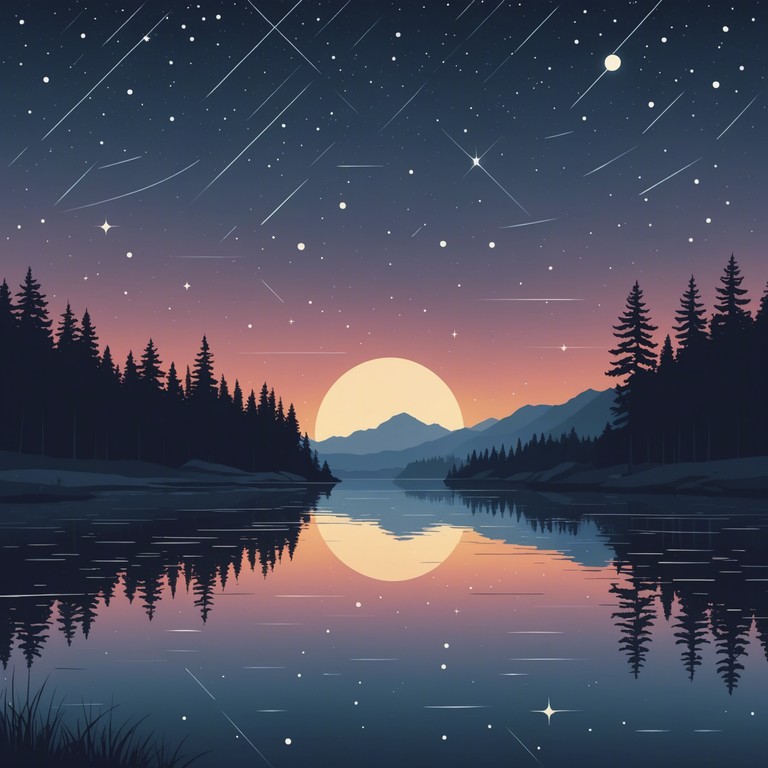 A tranquil blend of gentle rhythms and soothing synths creating a serene nightscape under the stars. Ideal for winding down or as background music at a chic lounge. Perfect for moments when you want to lose yourself in thought. The piece utilizes soft electronic textures to evoke a sense of calm and peace.