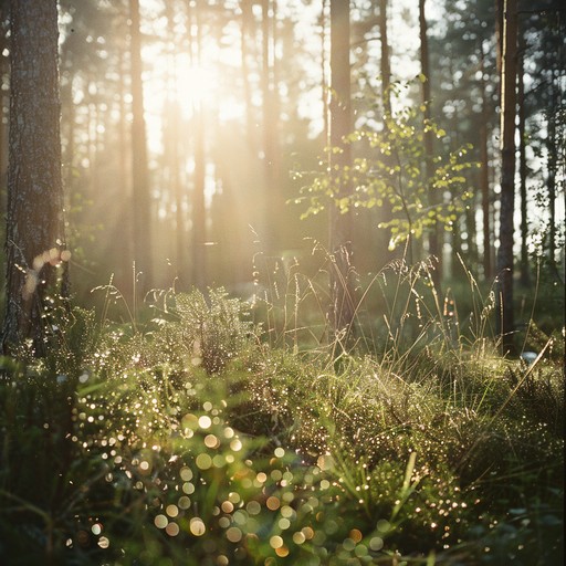 A minimalistic piece designed to capture the calm and peace of a fresh, early morning in a serene forest. Gentle, delicate melodies are woven with the subtle, soothing sounds of nature, creating a tranquil and introspective atmosphere perfect for meditation or relaxation.