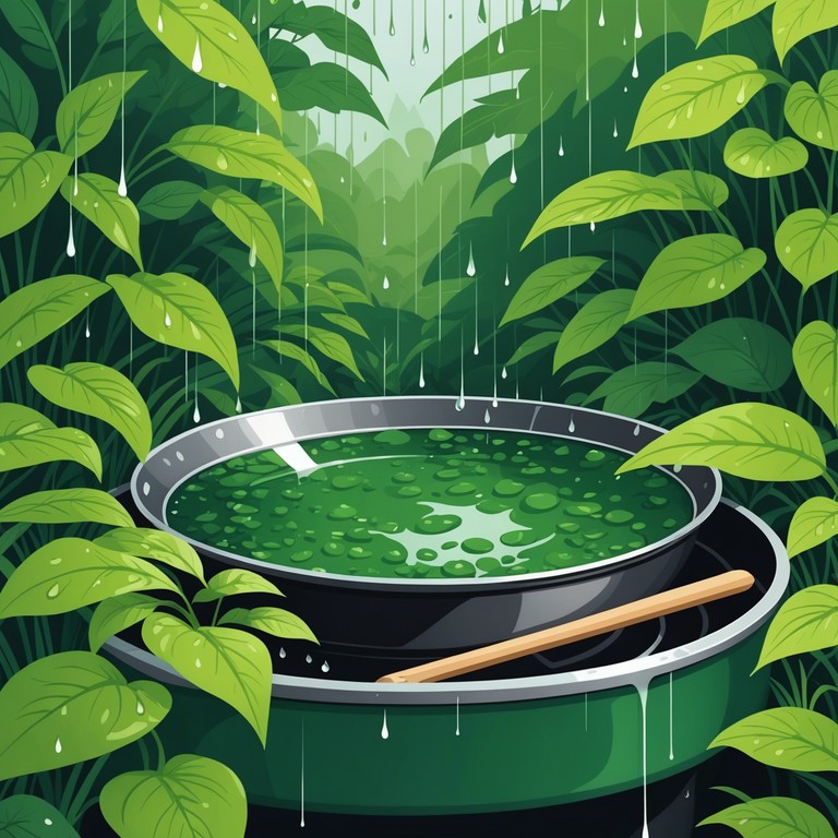 Evoking the subtle emotions of a rainy day in a tropical forest, this composition blends the unique sounds of the steelpan with ambient nature tones to create a soundscape that is both calming and introspectively sad.