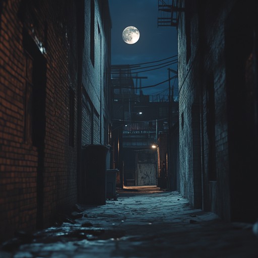 Experience the feel of a moonlit urban alley with a gritty, brooding atmosphere. This track features groovy, rhythmic basslines paired with deep, haunting melodies to evoke a sense of mystery and contemplation, perfect for late night wandering or introspective moments.