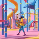 upbeat jazzy tune with playful rhythmic twists throughout.