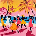 a festive instrumental blending afro cuban percussion and vibrant melodies