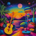 a lively mix of samba rhythms and spacey synth sounds