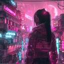 pulsing neon beats for a wild night in a dystopian megacity