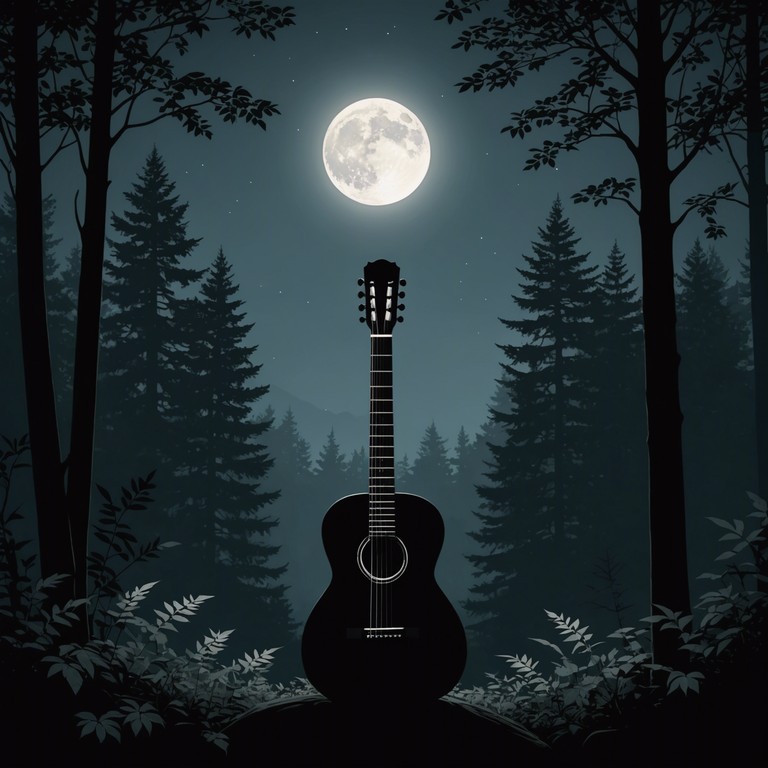 In the heart of a tranquil forest, the gentle plucking of a classical guitar harmonizes with the distant sound of water, evoking a soothing, moonlit atmosphere. The music draws on traditional latin rhythms, providing a gentle acoustic journey that feels like a lullaby sung by the forest itself.