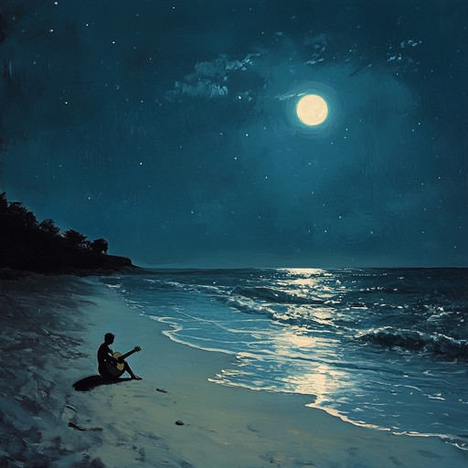 A passionate bossa nova piece that evokes late night moments by the moonlit shore. The delicate, yet stirring guitar melodies and subtle bossa nova rhythms create a dreamlike atmosphere filled with romance and longing, ideal for lovers and serene nocturnal reflections.