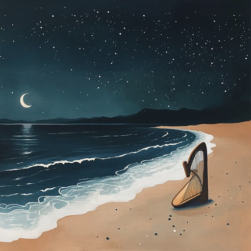 This tender instrumental lullaby brings forth echoes of ancient coastal melodies, evoking images of moonlit nights by the sea where gentle waves lap against the shore. The soothing sounds carry a sense of nostalgia and peace, transporting listeners to serene distant lands.