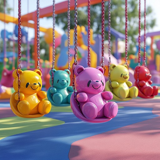 A lively and fast paced instrumental piece designed to match the playful energy of children. With catchy melodies and rhythmic beats, it brings to life an imaginary playground filled with bouncing teddies, swirling slides, and merry go rounds. Perfect for children's activities, parties, and playful settings