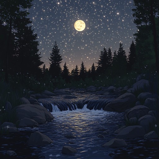 This instrumental piece is a serenely smooth lullaby designed to create a tranquil sleep environment. Gentle piano melodies weave through the soundscape, mimicking the soft whispers of a moonlit night, inviting relaxation and peaceful slumber.