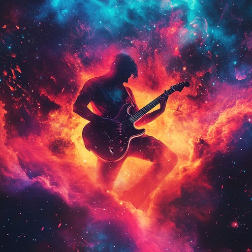 Ride through the galaxy with this euphoric track, merging experimental rock and innovative cosmic elements, featuring powerful guitars and celestial synths for an ecstatic audio experience