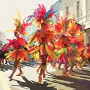 upbeat cumbia with vibrant latin carnival festival atmosphere.