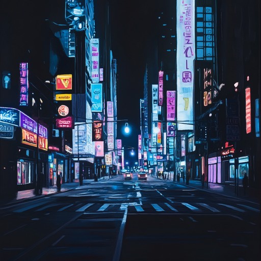 An instrumental new wave piece featuring haunting synthesizers and echoing guitars that evoke the feeling of isolation in a deserted city at night.